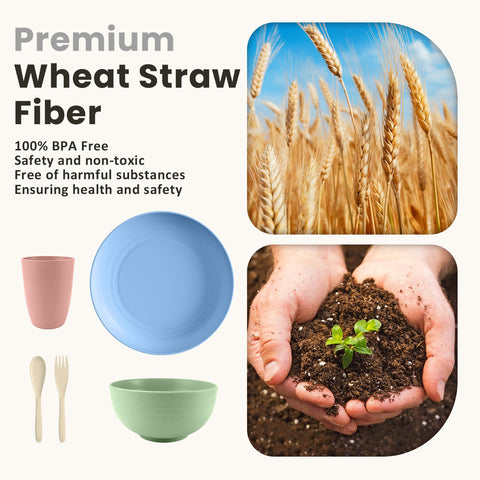 Homienly green wheat straw plate combines style with durable everyday use.