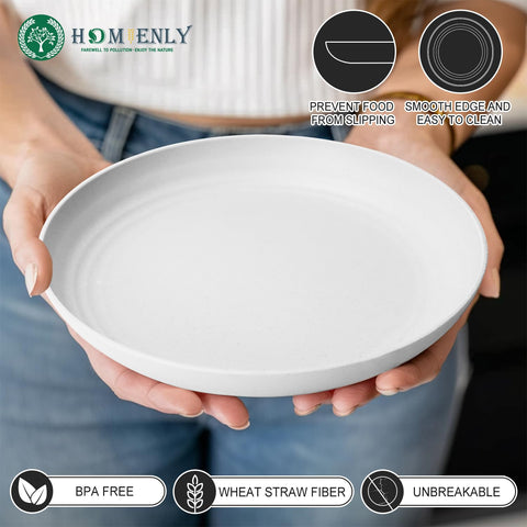 Homienly 8-inch plate in microwave—safe heating and easy cleanup.