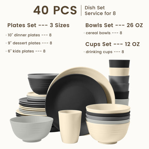 Homienly 9-inch plates in grey stone; versatile for everyday meals