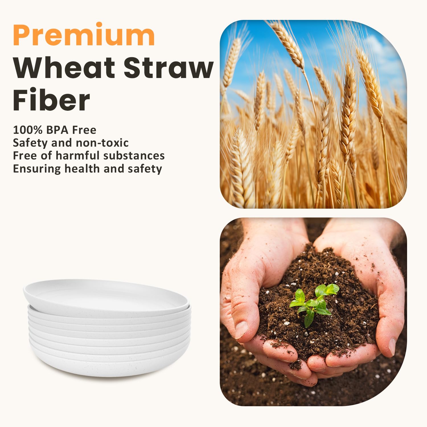 Homienly 9-inch lightweight plate is easy to handle for kids and seniors.