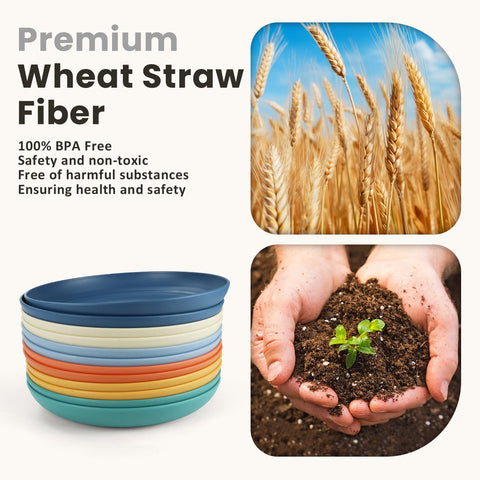 Homienly unbreakable plates are lightweight and shatterproof for kids and outdoor dining