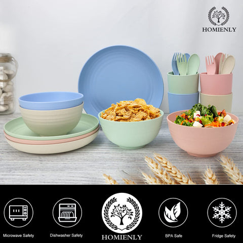 Homienly wheat straw utensils offer lightweight dining for kids meals.