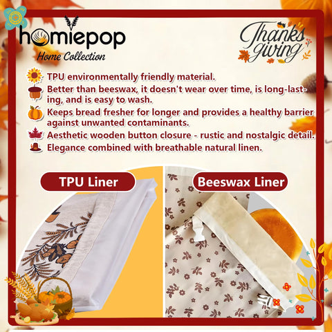 HomiePop drawstring closure keeps bread secure and easy to open