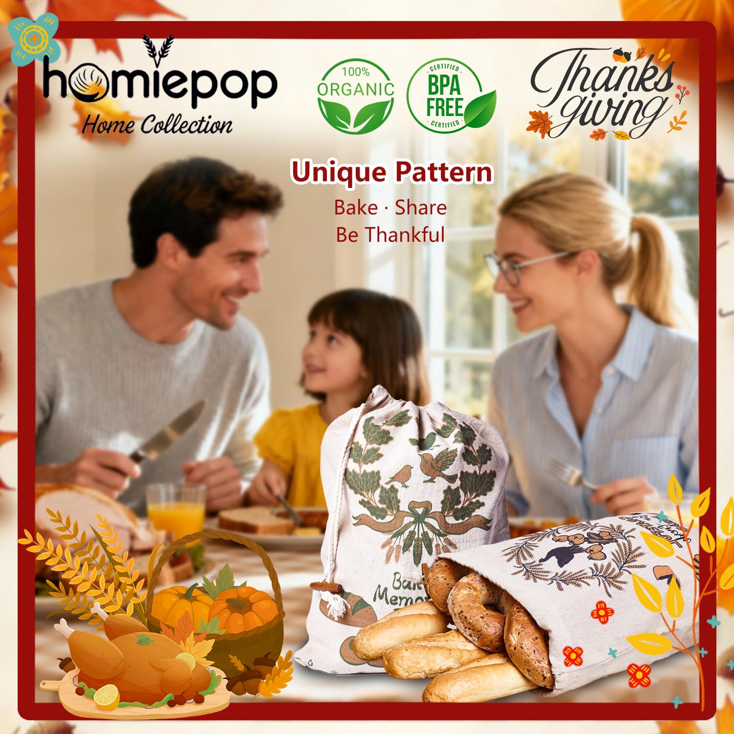 HomiePop natural linen texture adds eco-friendly kitchen style