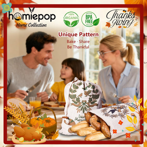 HomiePop natural linen texture adds eco-friendly kitchen style
