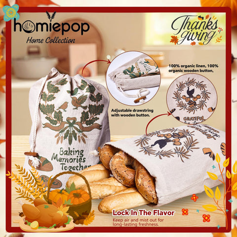 HomiePop reusable and washable bread bags reduce waste