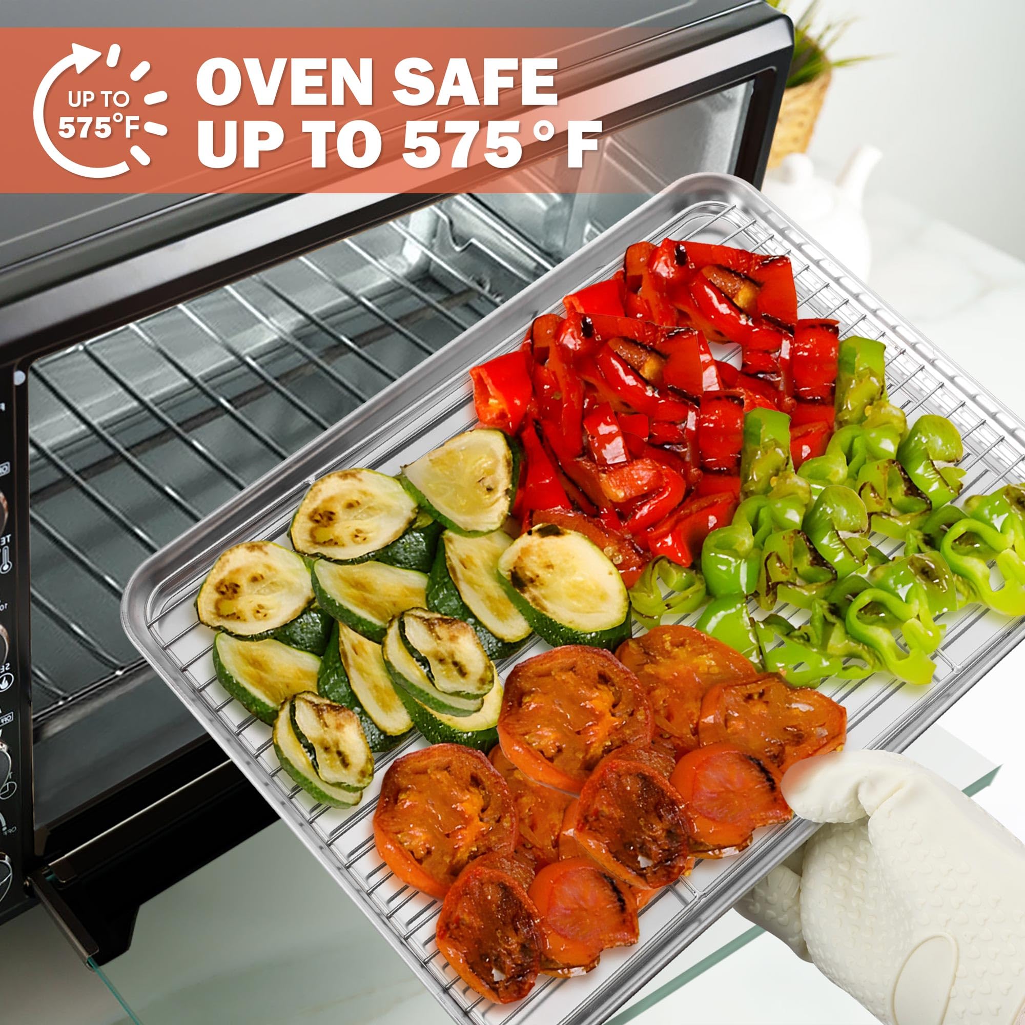 Homikit dishwasher-safe rack cleans easily after cooking sessions.