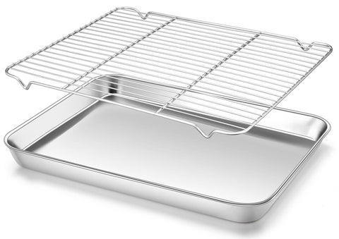 Homikit baking sheet 16x12 stainless steel for even roasting