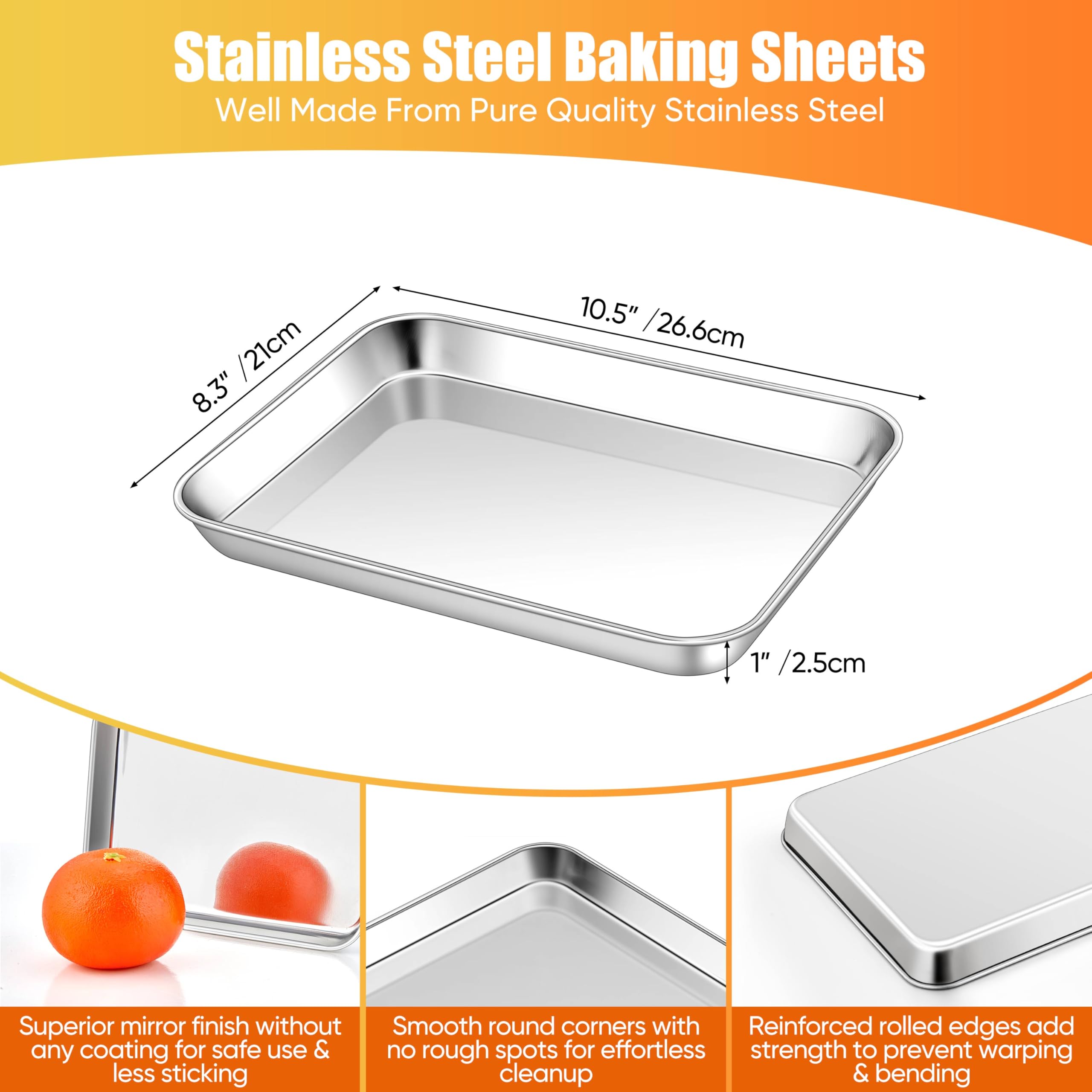 Homikit 2-pack cookie trays for the toaster oven, oven-safe for versatile baking.