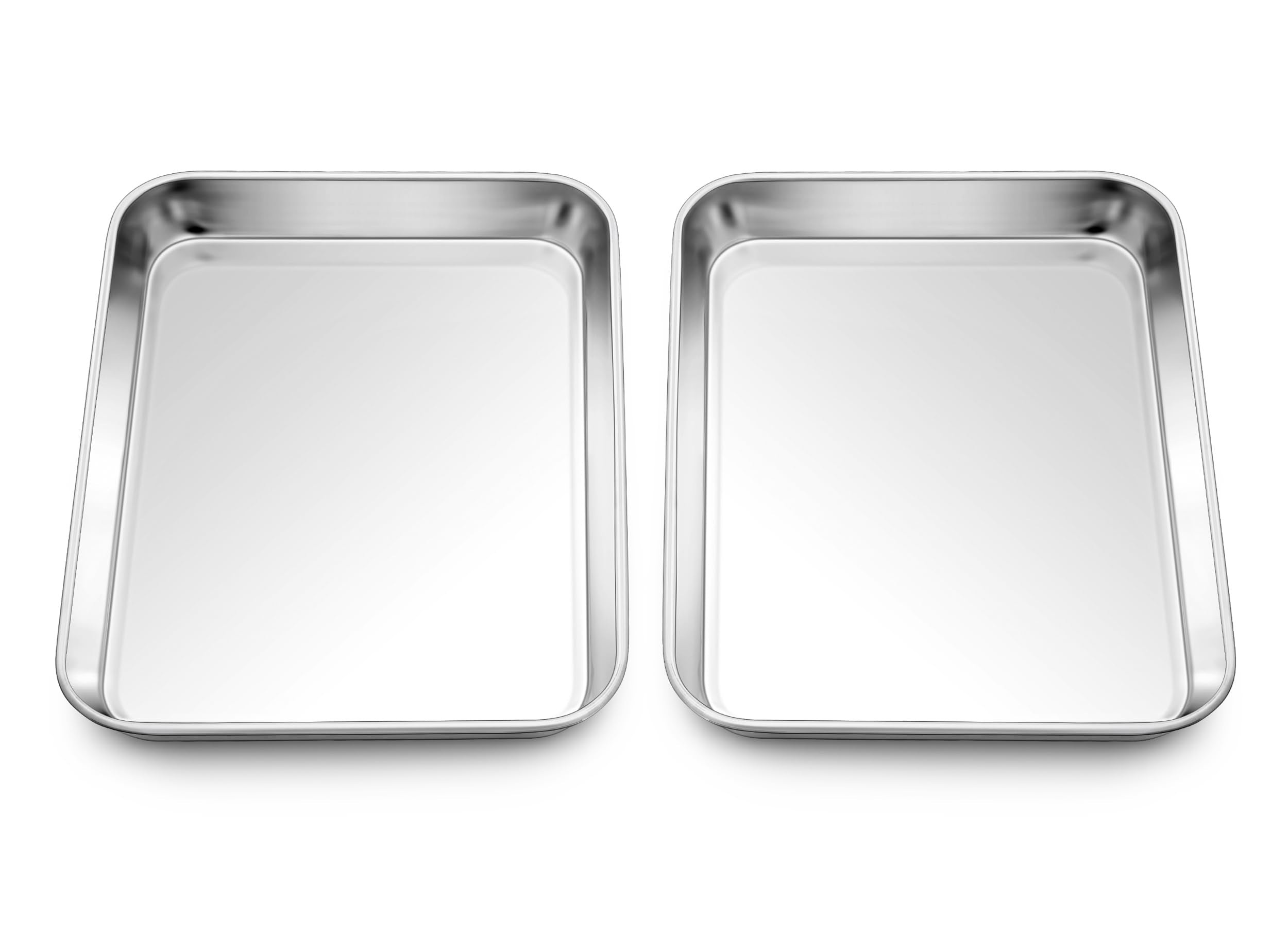 Homikit 9x7 stainless steel baking sheet with mirror finish for even baking.