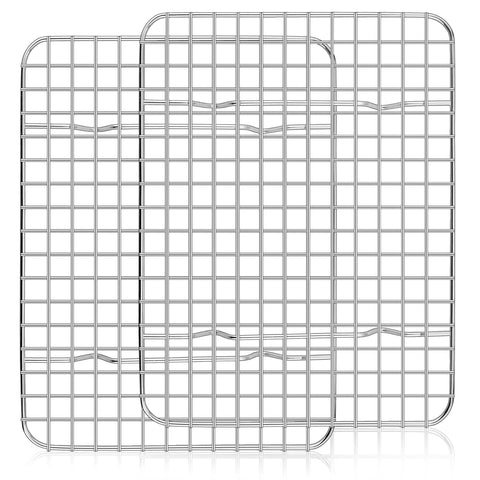 Homikit cooling rack 12x9 overview showing compact fit for quarter sheet pans.