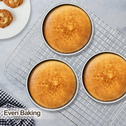 6-inch diameter and 2-inch height for compact baking versatility.