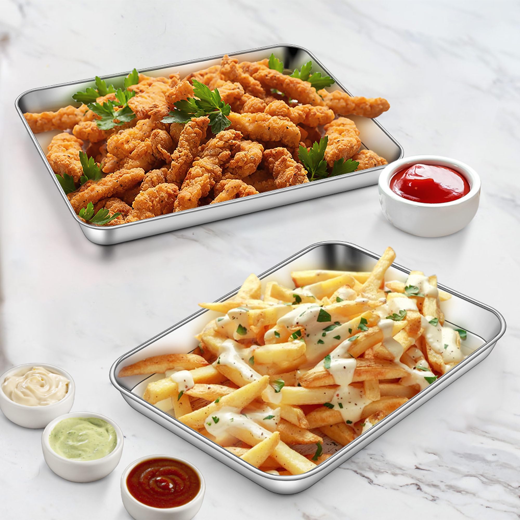 Homikit dishwasher-safe baking sheet for quick cleanup after meals.
