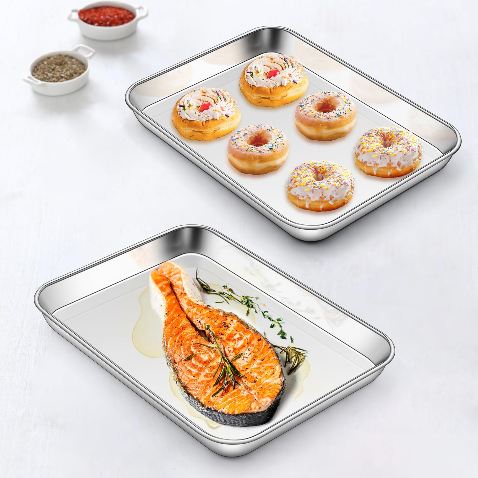 Homikit mirror finish surface provides quick food release and easy cleaning.