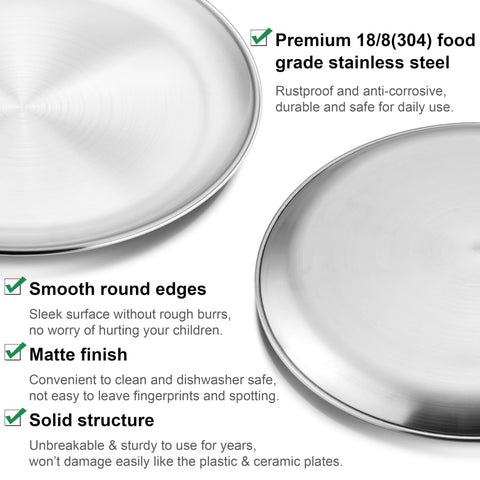 Shatterproof plates by Homikit, safe for kids and outdoor use
