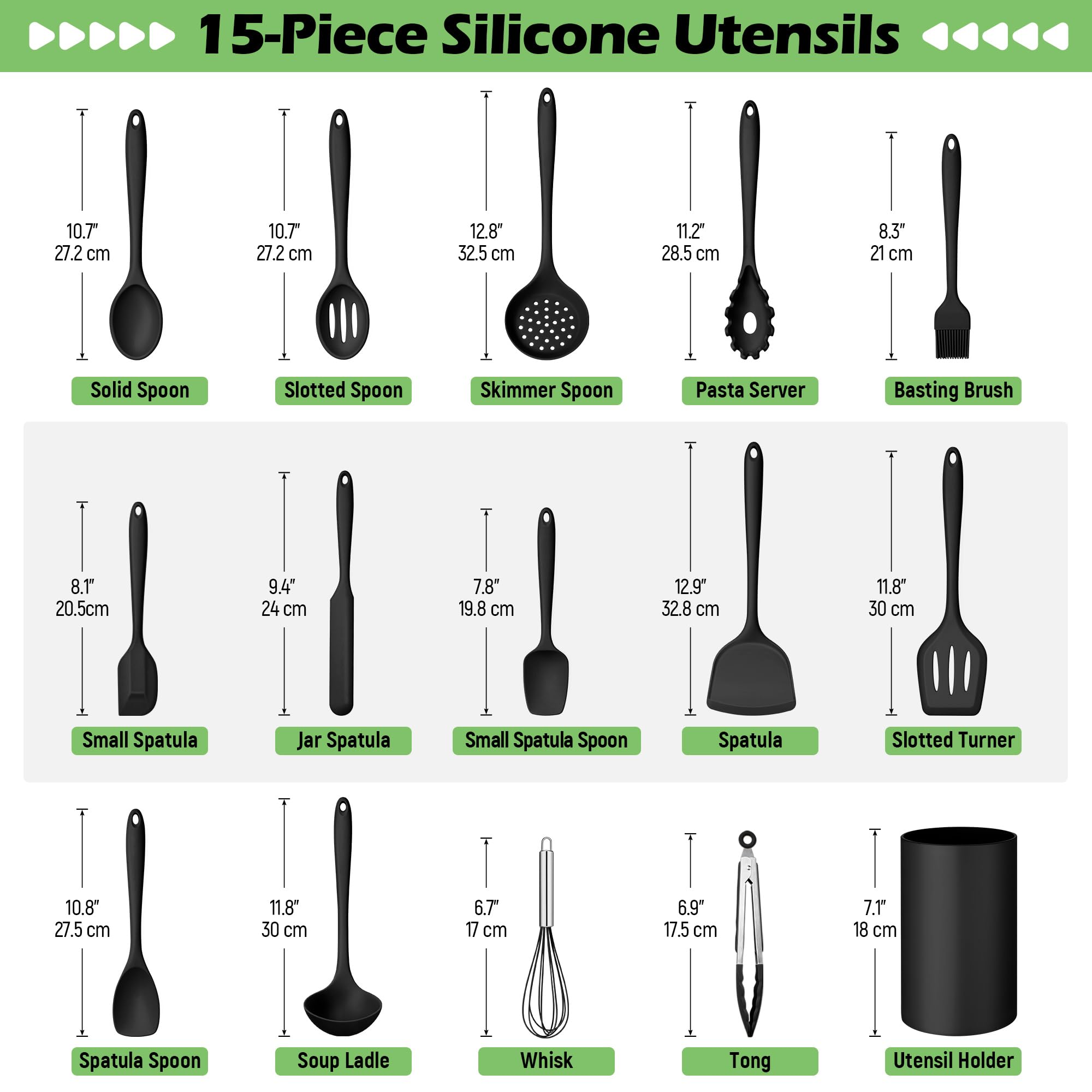 Homikit silicone utensils heat resistance protects cookware.