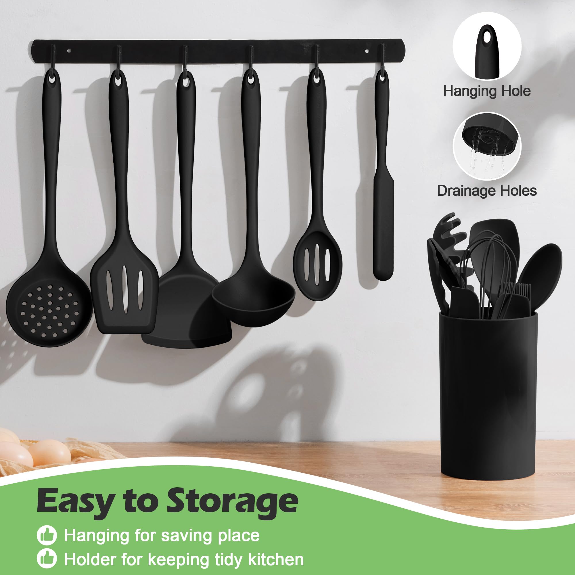 Homikit spatula and spoon with smooth edges prevent scratching nonstick surfaces.