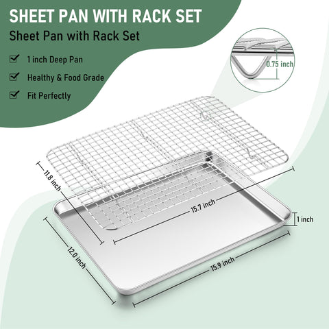 Homikit stainless steel grid rack in oven for improved air circulation and cooling.