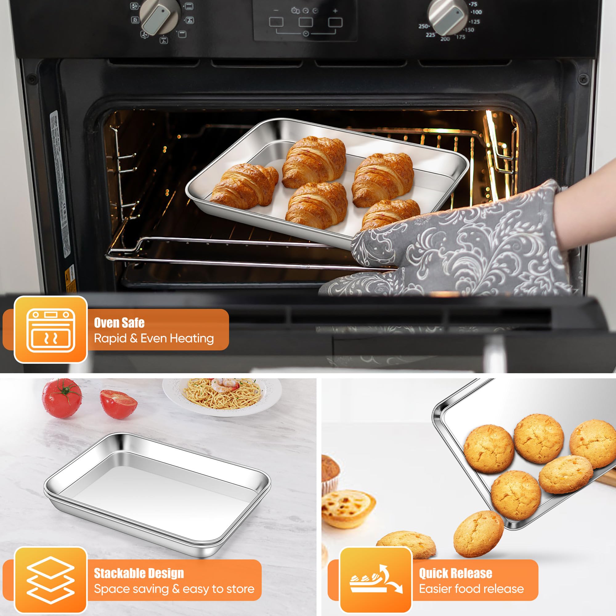 Homikit two-pack baking sheets save space and boost versatility.