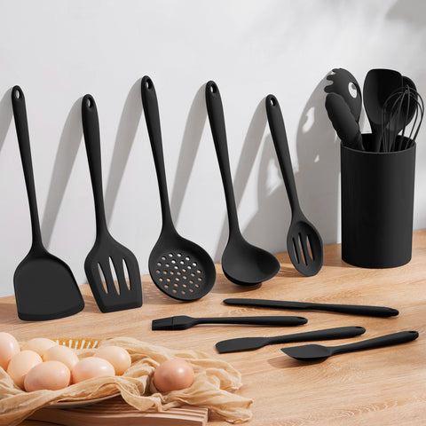 Homikit utensil holder keeps tools neatly organized on the counter.
