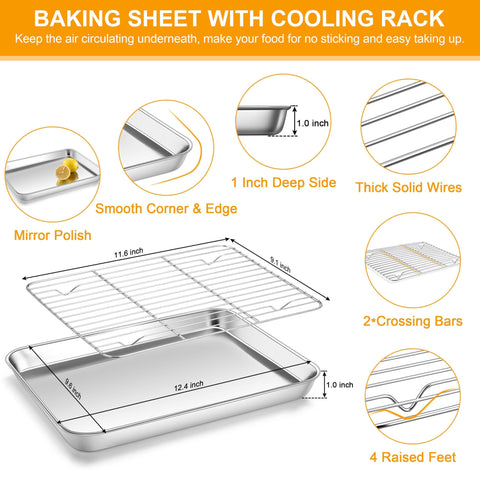 Homikit wire cooling rack keeps foods elevated for crispy edges.