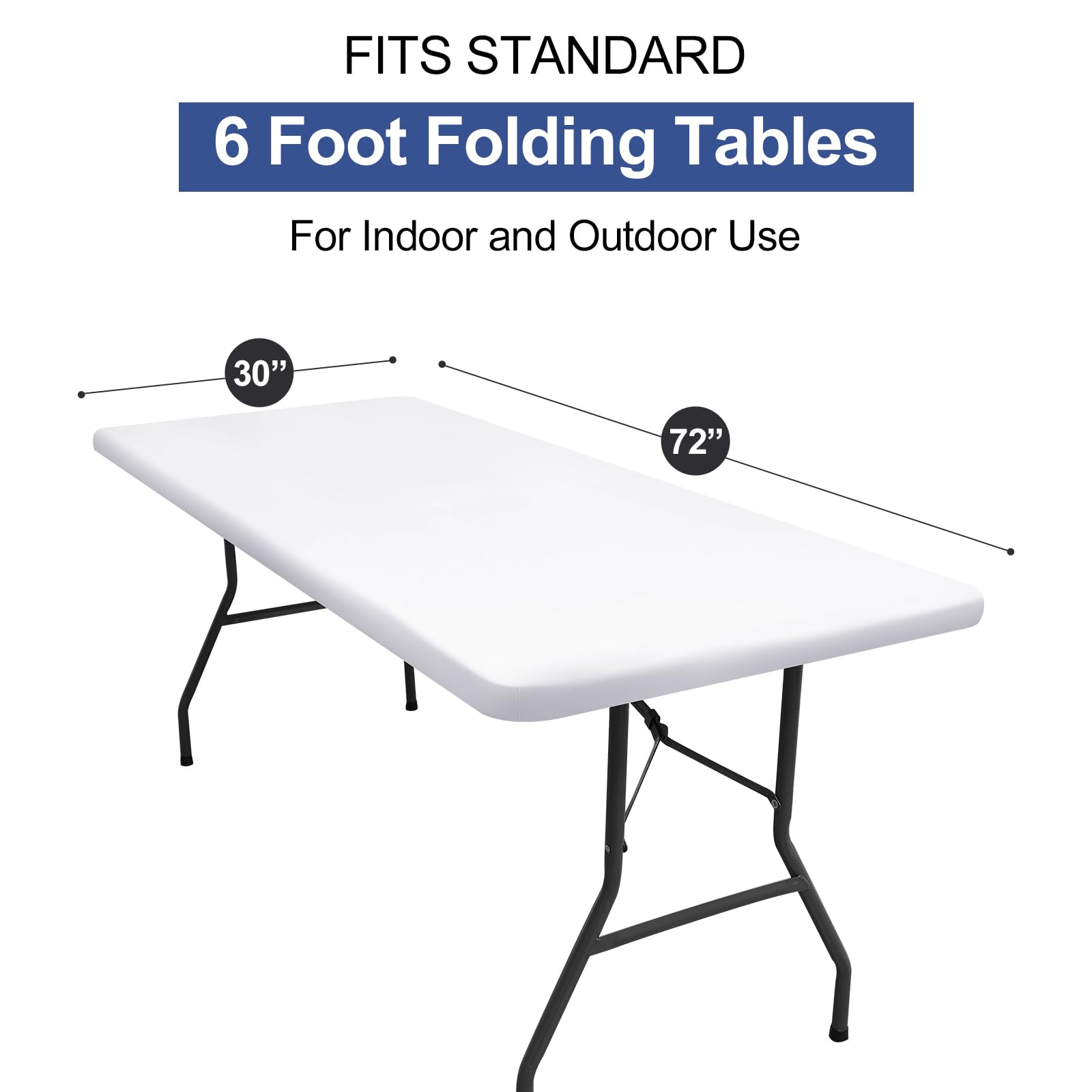 White color offers a clean, versatile table backdrop.