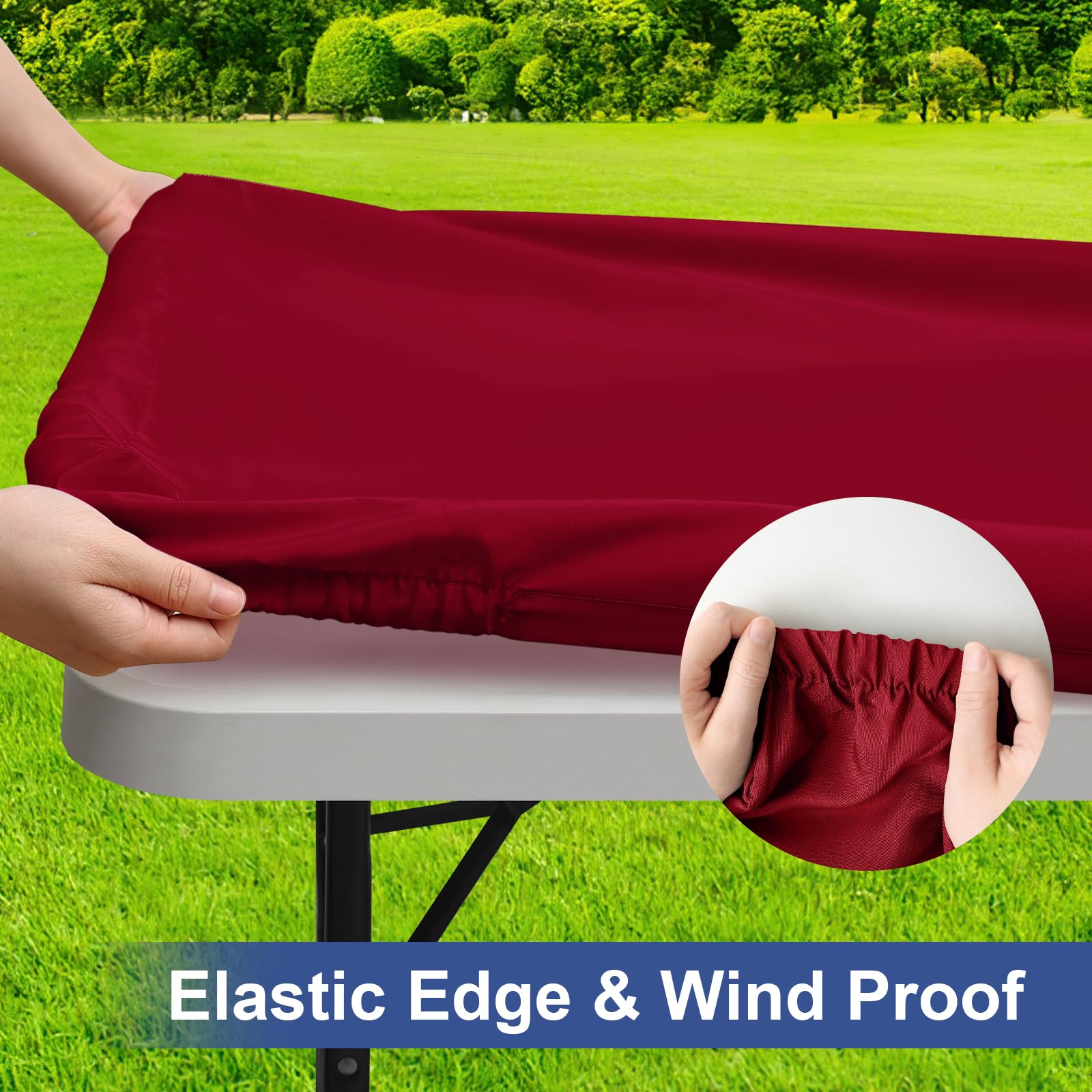 Homing table cloth with waterproof coating keeps liquids from seeping