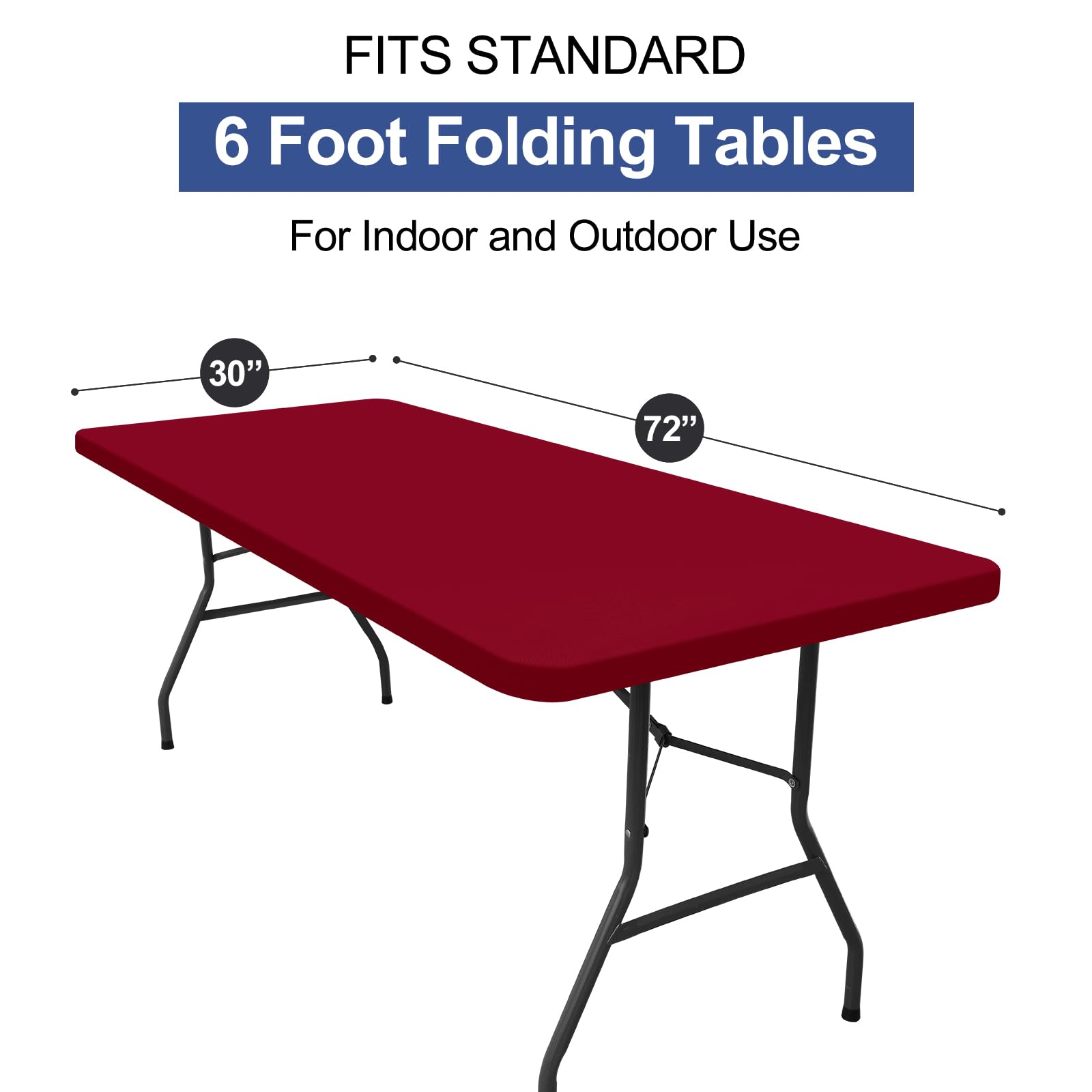Homing soft-drape table cloth adds a polished look to the setup.
