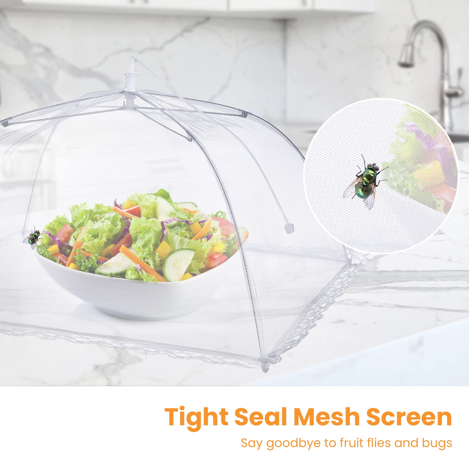 HOMKULA dense mesh design allows airflow while blocking flies at outdoor meals.