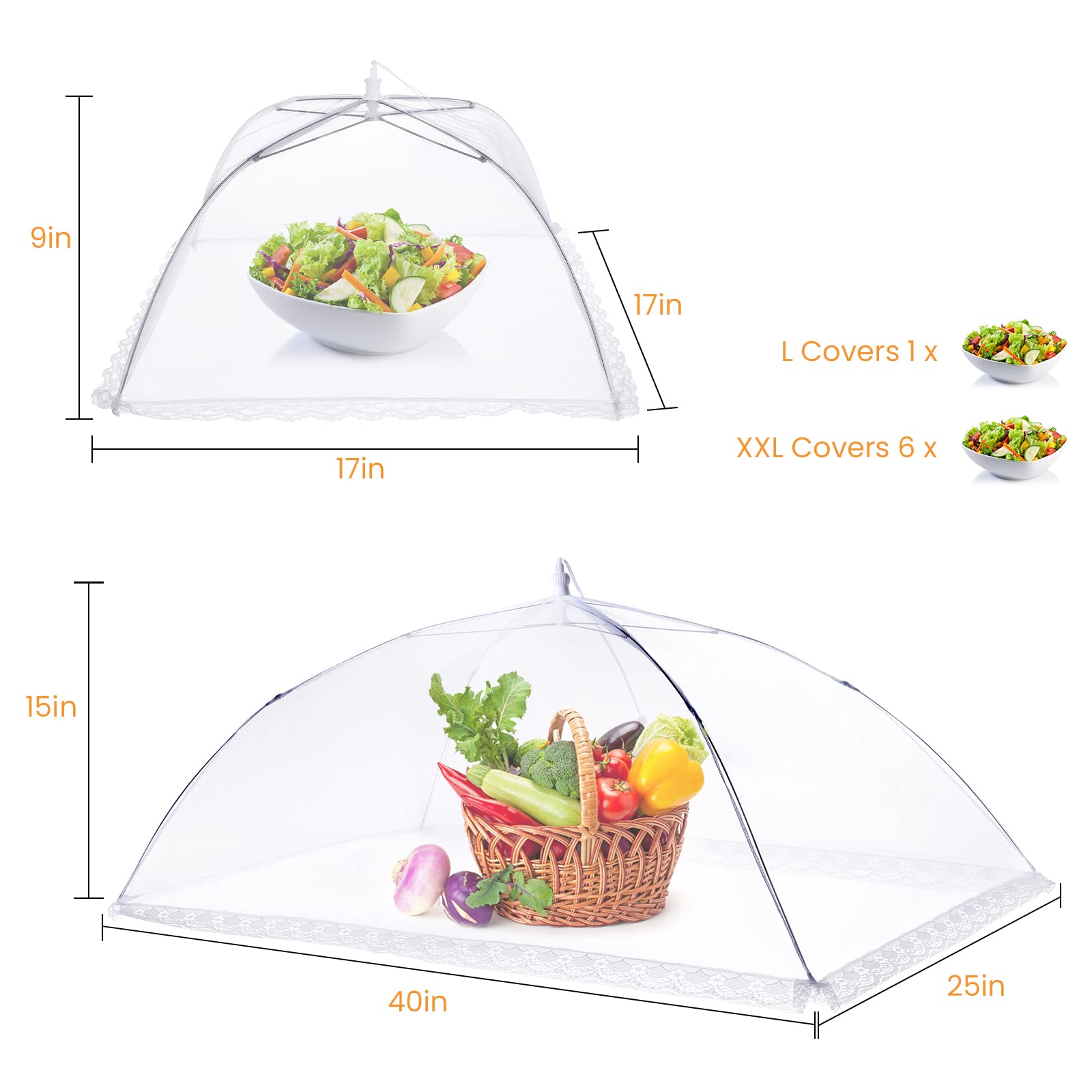 HOMKULA food cover with umbrella like opening for easy setup and quick access.