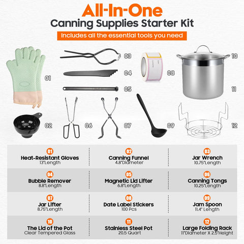 HOMKULA heat-resistant tools set with non-slip grips for safe handling