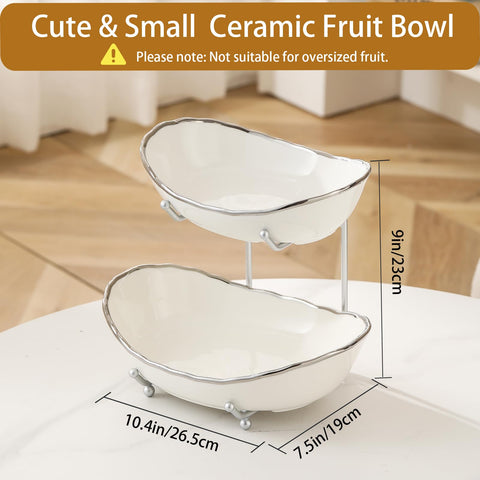 HOMKULA compact 2-tier setup showing large and small bowls for fruits