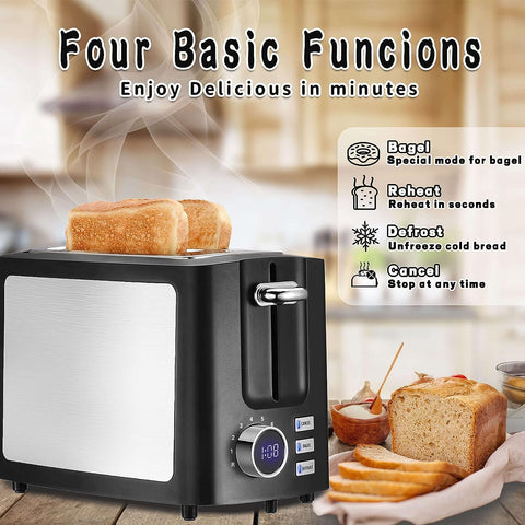 Hommater Toaster removable crumb tray eases cleanup after morning meals