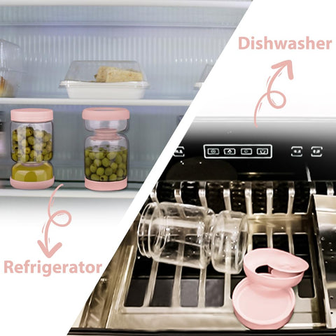 Homnoble pink hourglass jar adds style while preserving brine.