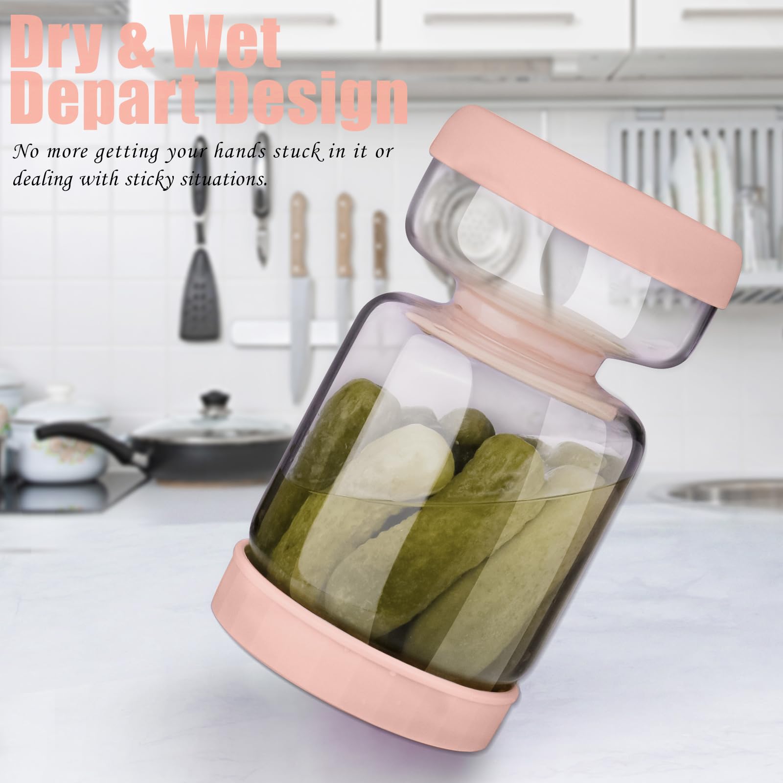 Homnoble wide-mouth jar provides easy loading and cleaning.