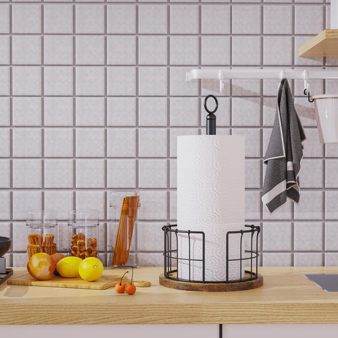 Homode Kitchen Counter Organization keeps towels tidy and accessible