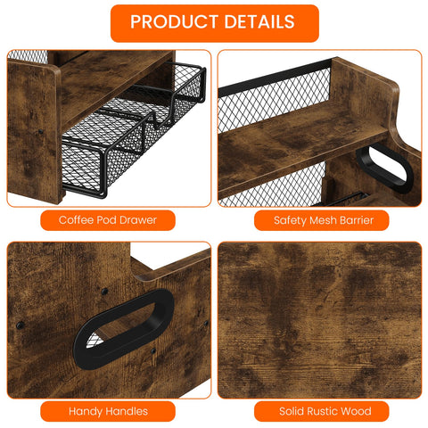 Homode rustic-brown wood shelf close-up reveals natural texture and durability.