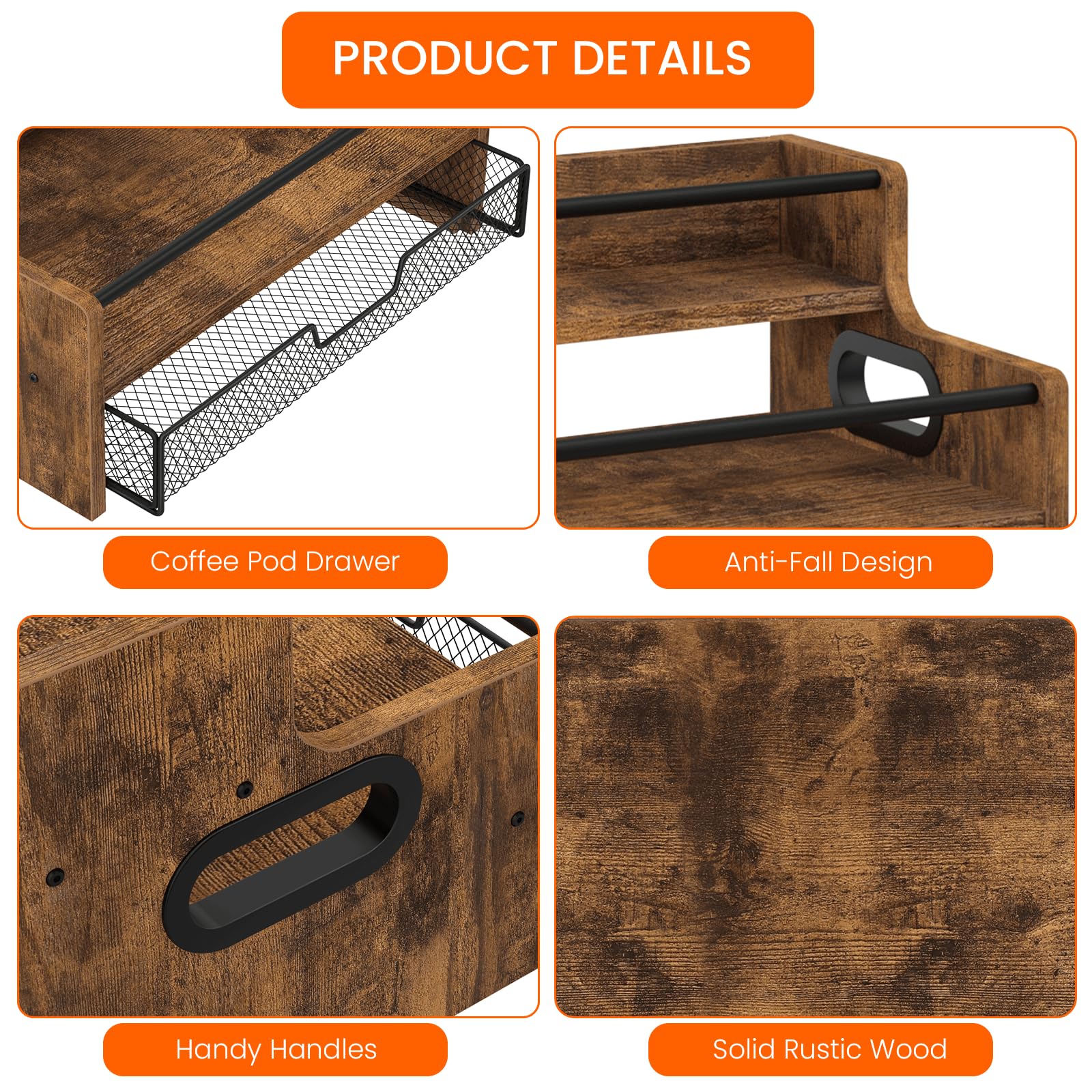 Homode side handles simplify moving the organizer across counters.