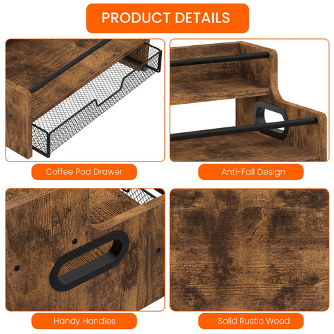 Homode side handles simplify moving the organizer across counters.