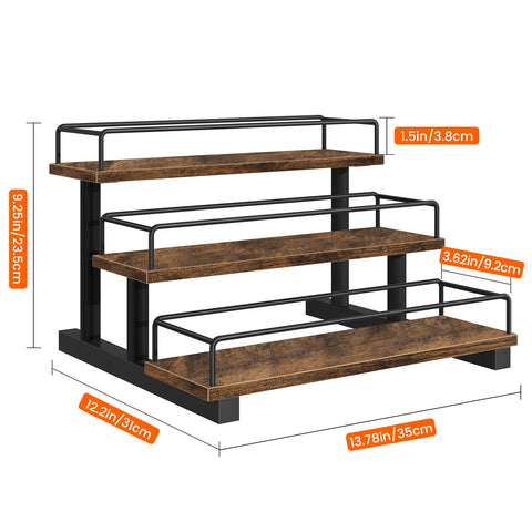 Homode three-tier wine rack stores multiple bottles in a compact footprint.