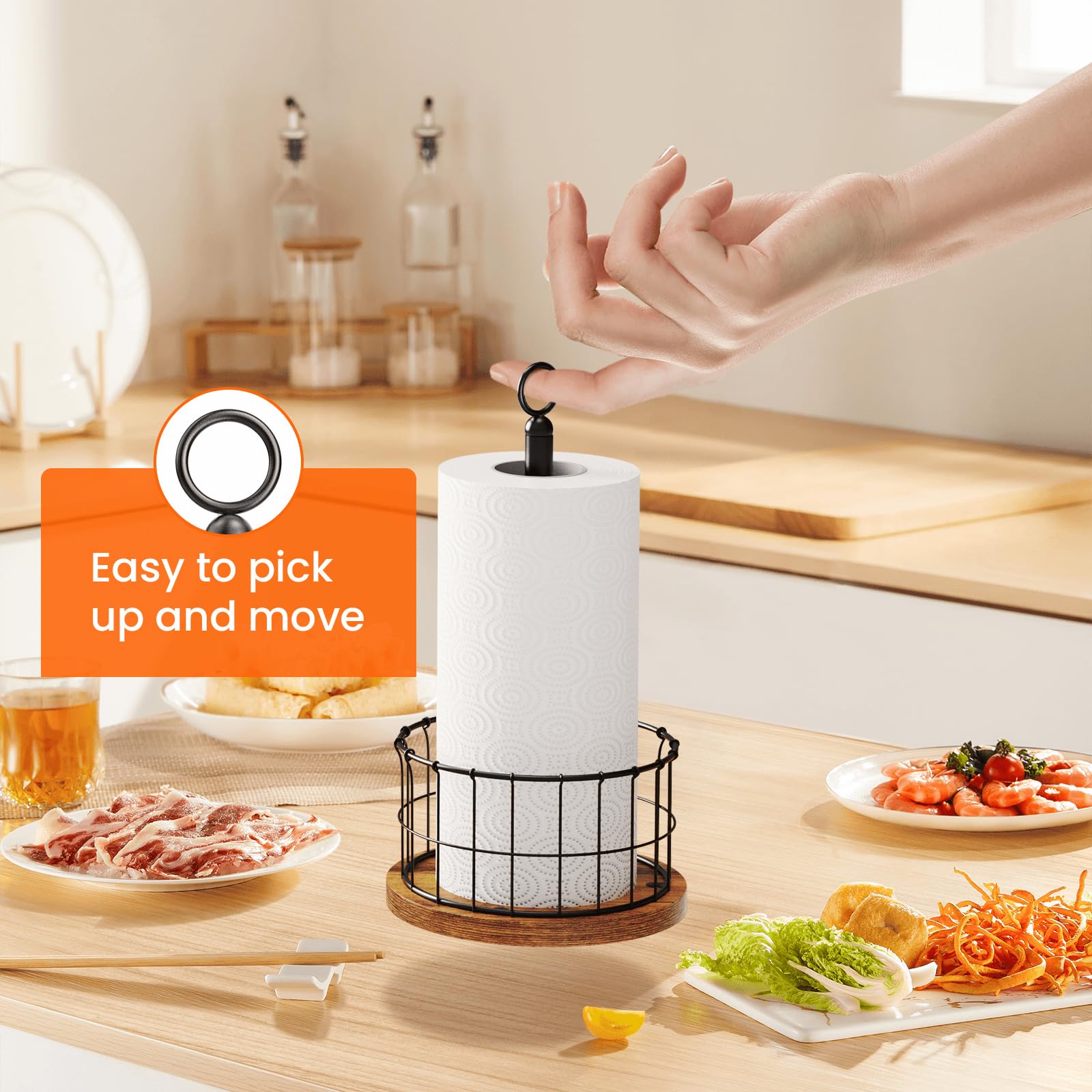 Homode Weighted Wooden Base provides stability and countertop protection