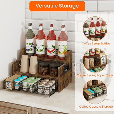 Homode wood-and-matte-black frame detail highlights rustic chic kitchen storage.