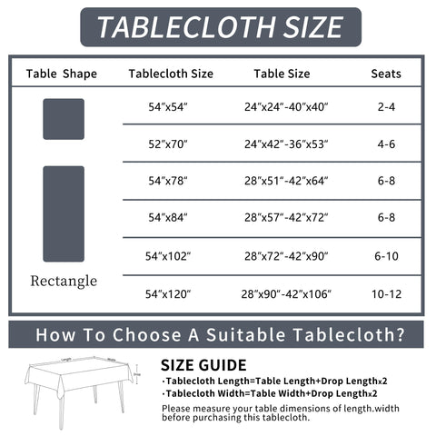 HOMOHEINI rectangle table cloth with non-slip backing stays in place