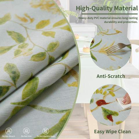 HOMOHEINI rectangle table cloth stain-resistant preserves color after use