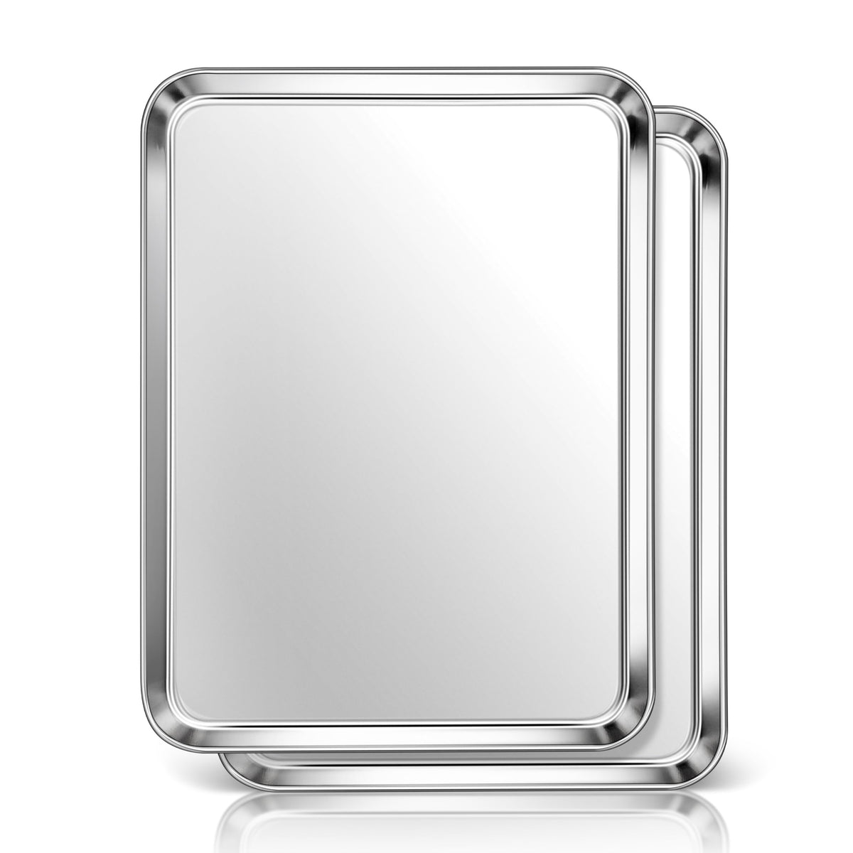 Homokit baking sheet 16x12 stainless steel for even heat and easy food release