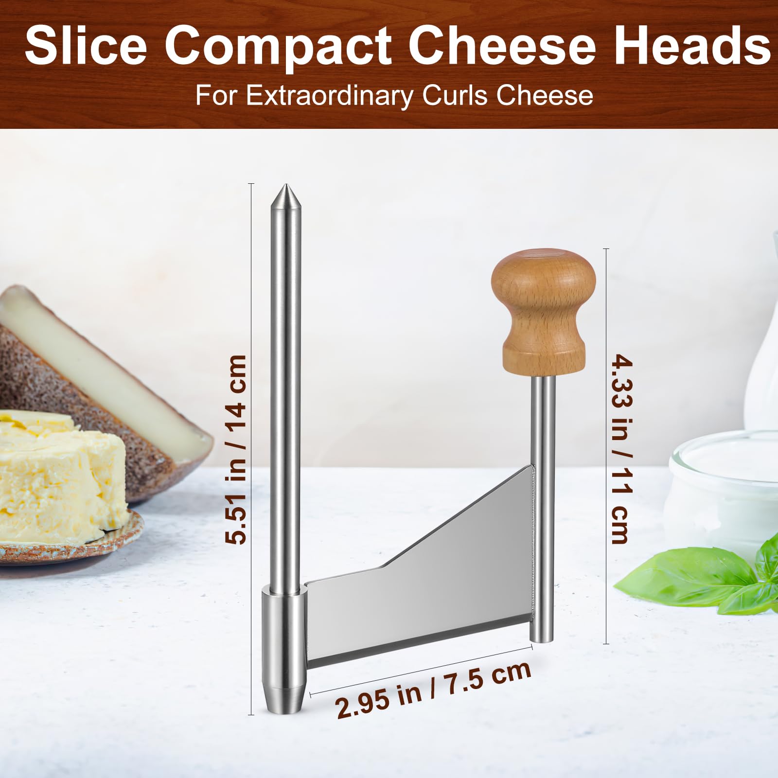 Homoyoyo Cheese Curler Wheel with a stainless steel body for durability.