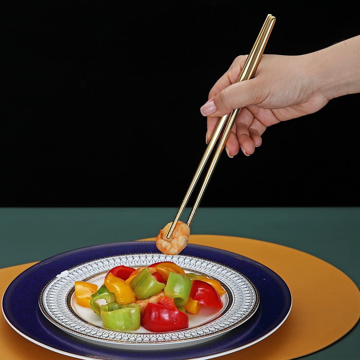 HOMQUEN chopsticks suit Japanese, Chinese, and Korean cuisines at gatherings.