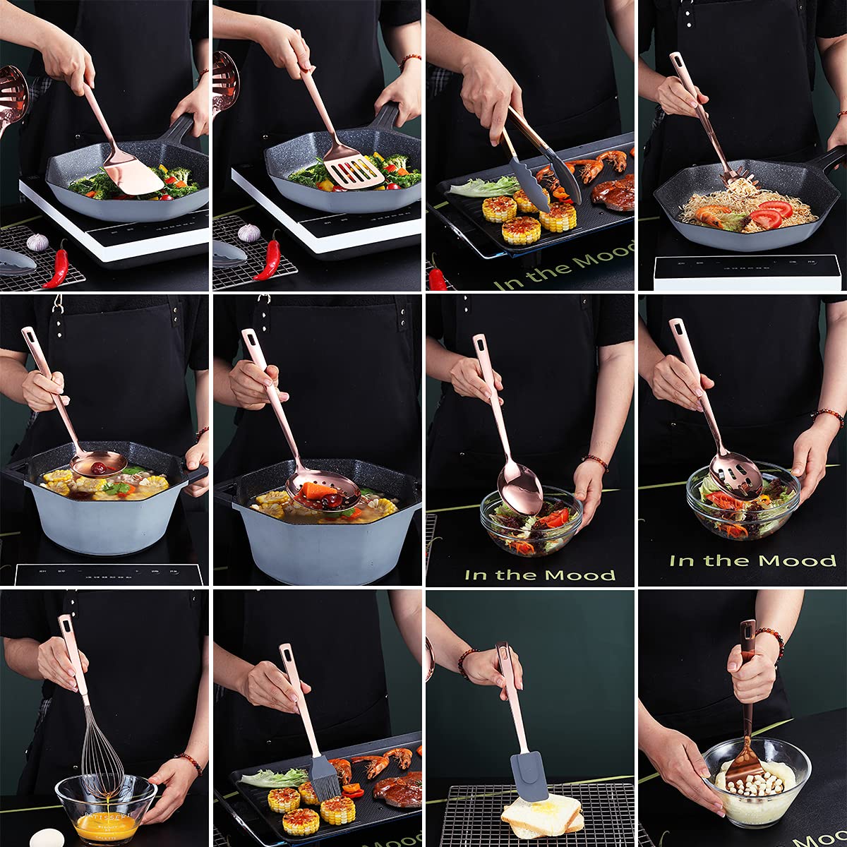 HOMQUEN utensil holder keeps tools organized within reach