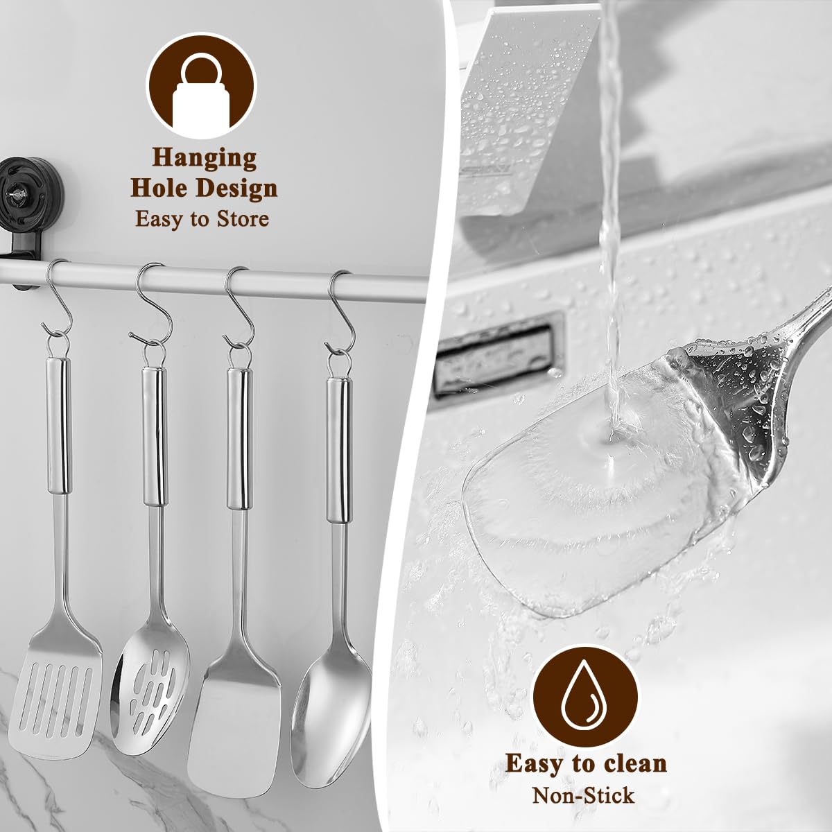 Homquen Dishwasher-Safe design image illustrating easy cleanup and time savings.