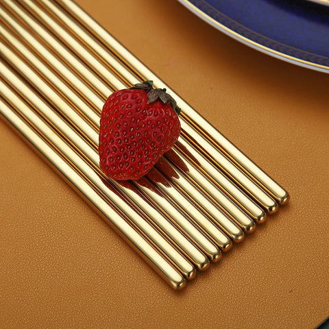 HOMQUEN gold chopsticks are lead-free and environmentally friendly for safe dining.